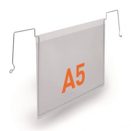 Logisztikai zseb, zsebdróttal, A5, fekvő, PP, DURABLE "HARD COVER", átlátszó