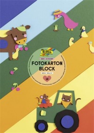 Dekorkarton, 2 oldalas, A3, 300 g, 10 lap, FOLIA, „Basic”, vegyes színek