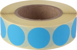 Etikett, 20 mm kör, 1000 etikett/tekercs, ciánkék