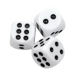 Dobókocka, műanyag, 3 darab