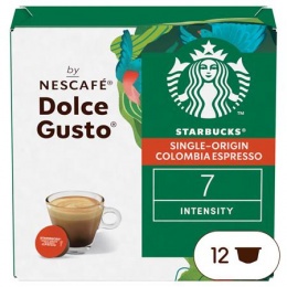 Kávékapszula, 12 db, STARBUCKS by Dolce Gusto®, "Espresso Colombia"