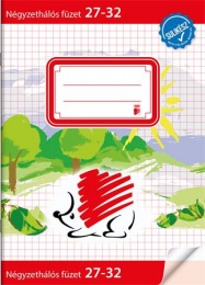 Füzet, tűzött, A5, kockás, 32 lap, ICO "Süni Sulikész", "27-32"